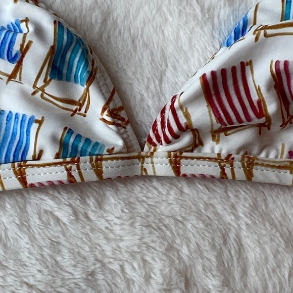 New! Patbo beach chair pattern triangle bikini top 19886 - Picture 7 of 10